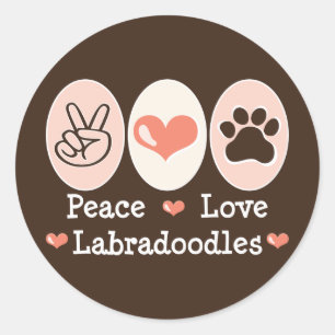 Peace Love Labradoodles Stickers