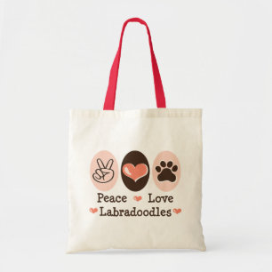 Peace Love Labradoodles Tote Bag