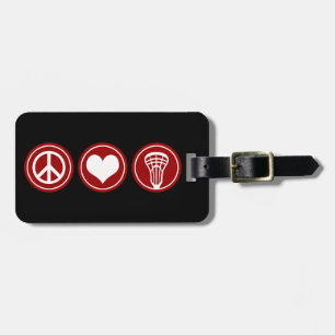 Peace Love Lacrosse Luggage Bag Tag