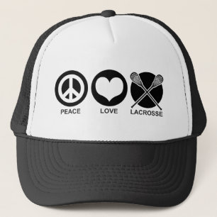 Peace Love Lacrosse Trucker Hat