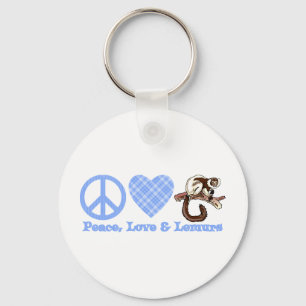 Peace, Love & Lemurs Key Ring