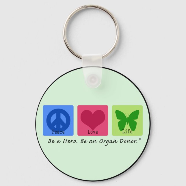 Peace Love Life Key Ring (Front)