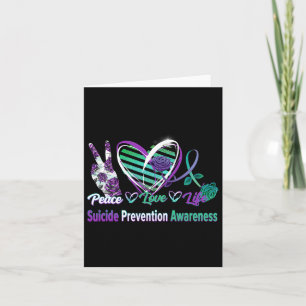 Peace Love Life Suicide Awareness Semi Colon Gift Card