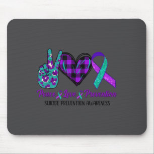 Peace Love Life Suicide Awareness Womens Semi Colo Mouse Pad