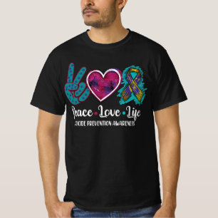 Peace Love Life Suicide Life Awareness T-Shirt
