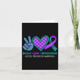Peace Love Life Suicide Prevention Awareness Purpl Card