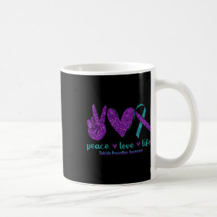 Peace Love Life Suicide Prevention Awareness Purpl Coffee Mug