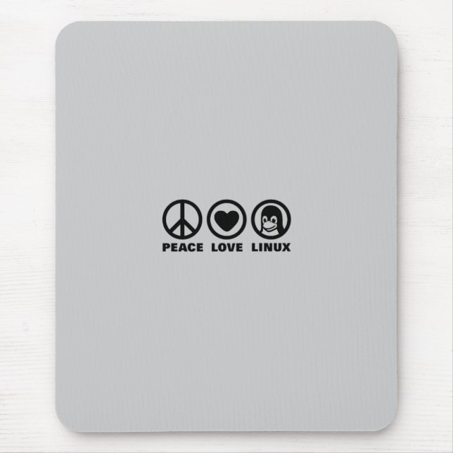 Peace Love Linux Mouse Pad (Front)