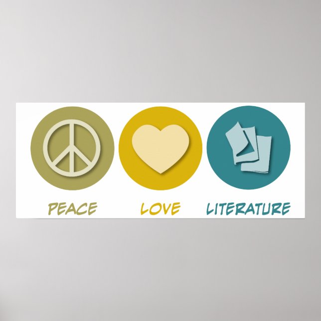 Peace Love Literature Poster (Front)
