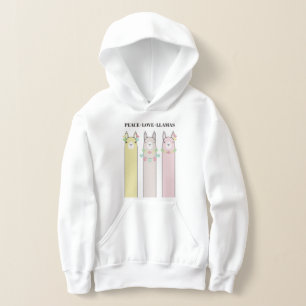 Peace Love Llamas - Cute Retro Colourful Llama Kid