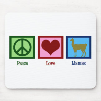 Peace Love Llamas Mouse Pad