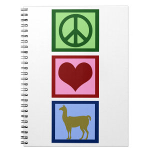 Peace Love Llamas Notebook
