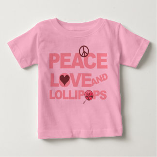 Peace love lollipops long sleeved toddler girl tee