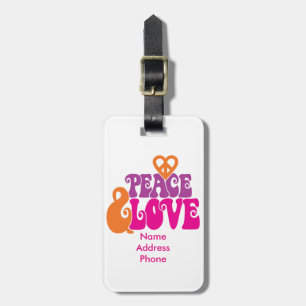 PEACE & LOVE LUGGAGE TAG