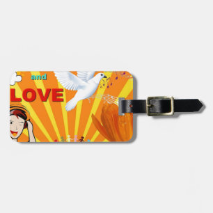 Peace & Love Luggage Tag