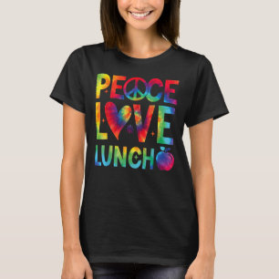 peace love lunch lady retro groovy lunch lady Back T-Shirt
