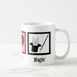Peace Love Magic Cute Magician Coffee Mug