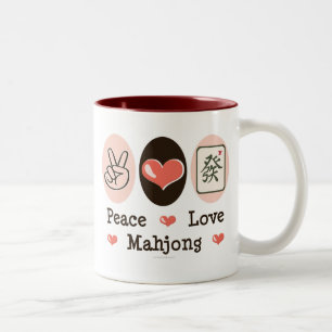 Peace Love Mahjong Mug