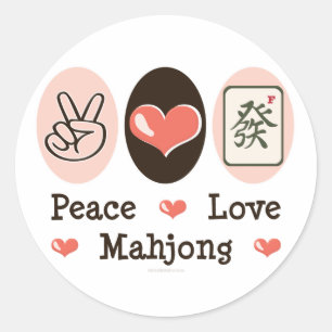Peace Love Mahjong Sticker