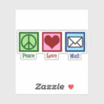 Peace Love Mail<br><div class="desc">Peace Love Mail Christmas gift for a dedicated postal worker. Your mailman will love this cute post office present with a peace sign,  heart,  and letter symbolising the postal service.</div>