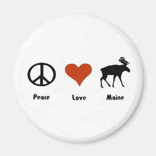 Peace Love Maine Magnet
