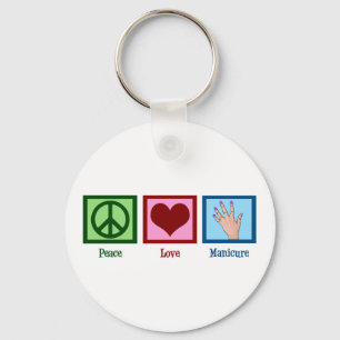 Peace Love Manicure Key Ring