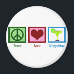 Peace Love Margaritas Magnet<br><div class="desc">I heart yummy margaritas. A cute bartender magnet.</div>