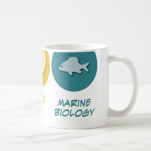 Peace Love Marine Biology Coffee Mug