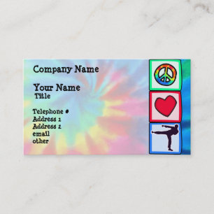 Peace, Love, Martial Arts Business Card