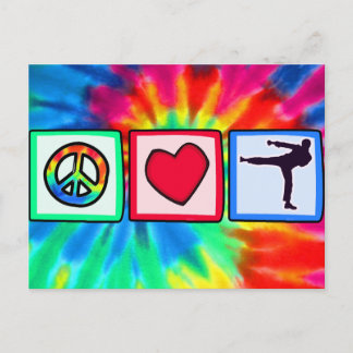 Peace, Love, Martial Arts Postcard