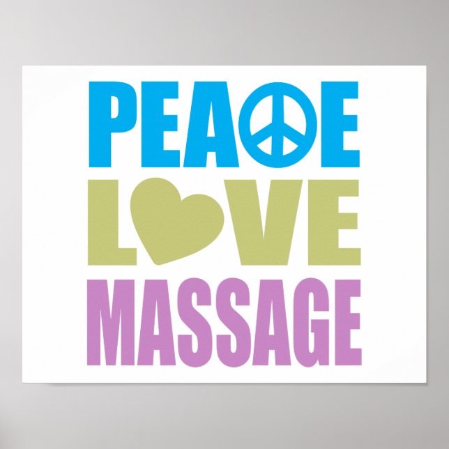 Peace Love Massage Poster (Front)