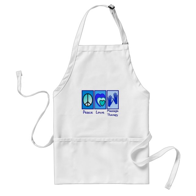 Peace, Love, Massage Therapy Gifts Standard Apron (Front)
