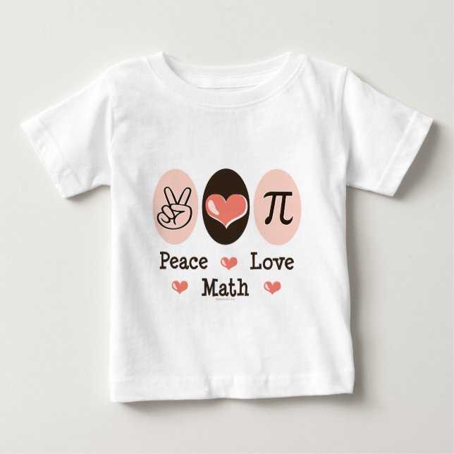 Peace Love Math Infant Long Sleeve Tee (Front)