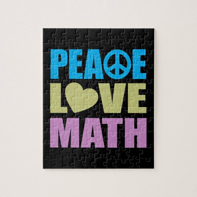 Peace Love Math Jigsaw Puzzle (Vertical)