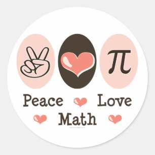 Peace Love Math Stickers