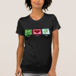 Peace Love Math Teacher Women's T-Shirt<br><div class="desc">I heart solving equations. I'm a math nerd. A mathlete geek gift.</div>