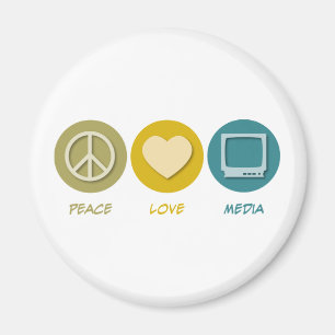 Peace Love Media Magnet