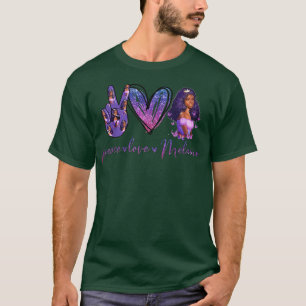Peace Love Melanin Afro Girl Tee Black History Mon