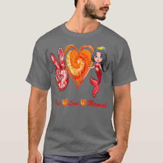 Peace Love Mermaid Princess T-Shirt