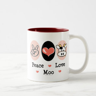 Peace Love Moo Cow Mug
