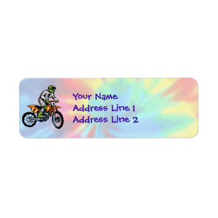 Peace, Love, Motocross Return Address Label
