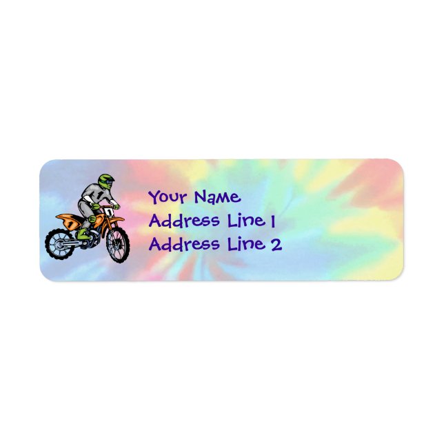 Peace, Love, Motocross Return Address Label (Front)