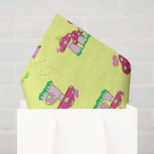 Peace Love Mushrooms Gift Bag Tissue Paper