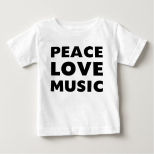 Peace Love Music Baby T-Shirt