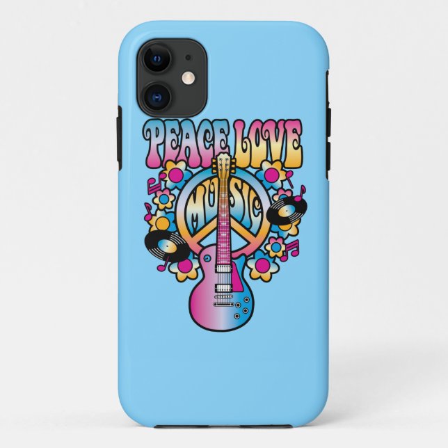 Peace Love Music Case-Mate iPhone Case (Back)