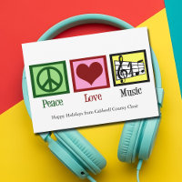 Peace Love Music Custom Band or Choir Christmas
