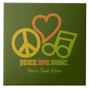 Peace Love Music custom ceramic tiles