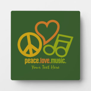 Peace Love Music custom plaque