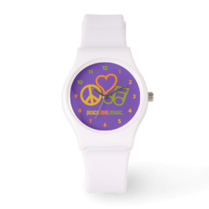 Peace-Love-Music custom watches