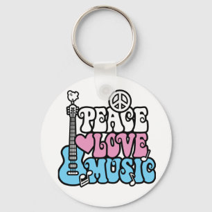 Peace-Love-Music Key Ring